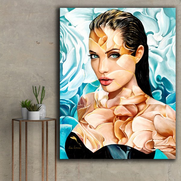 Angelina Jolie Kanvas Tablo