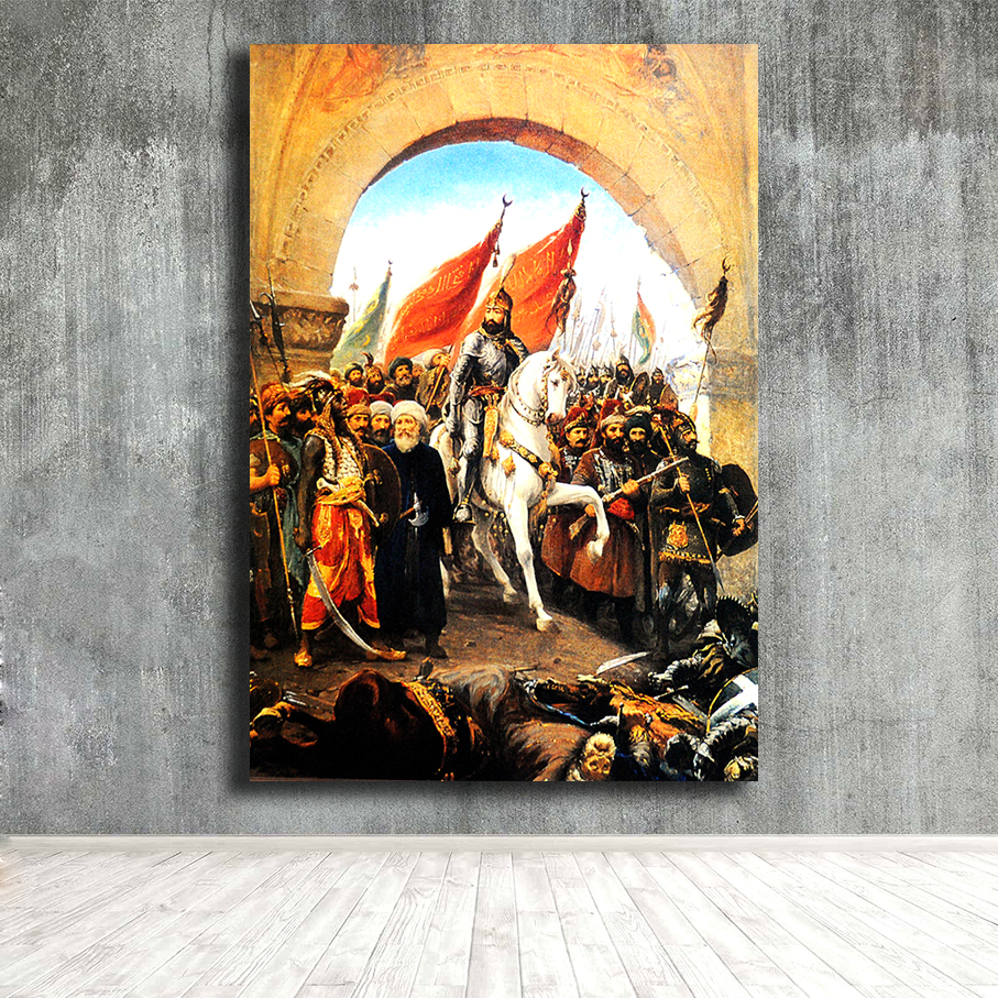 Fatihin İstanbula Girişi Kanvas Tablo